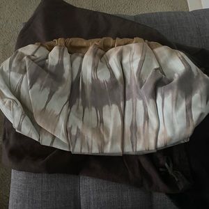 Leather tie dye clutch bag